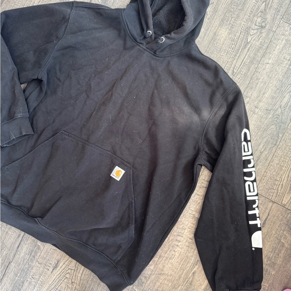 Carhartt Loose Fit Mid Weight Logo Sleeve Graphic Hoodie - Picture 3 of 4